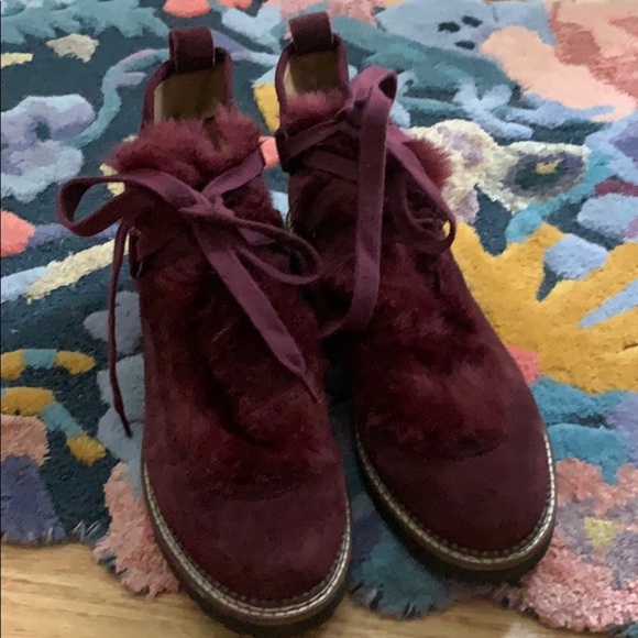 Franco Sarto Boot Highland Merlot Boot 8 M NWOB - Picture 2 of 8